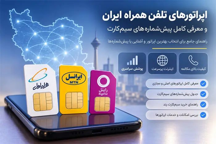 انواع ارائه&zwnj;دهندگان ارتباطات تلفن همراه در ایران